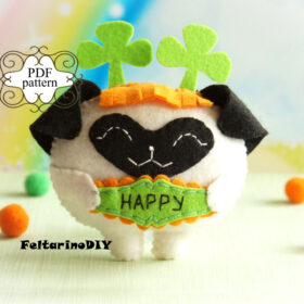 Pug felt pattern
