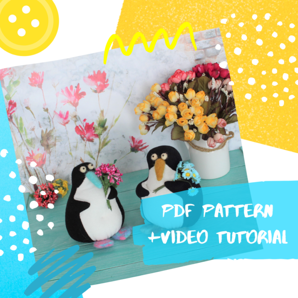 Stuffed penguin pattern and VIDEO tutorial