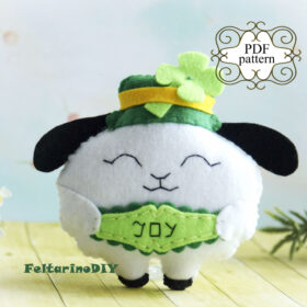 felt sheep pattern