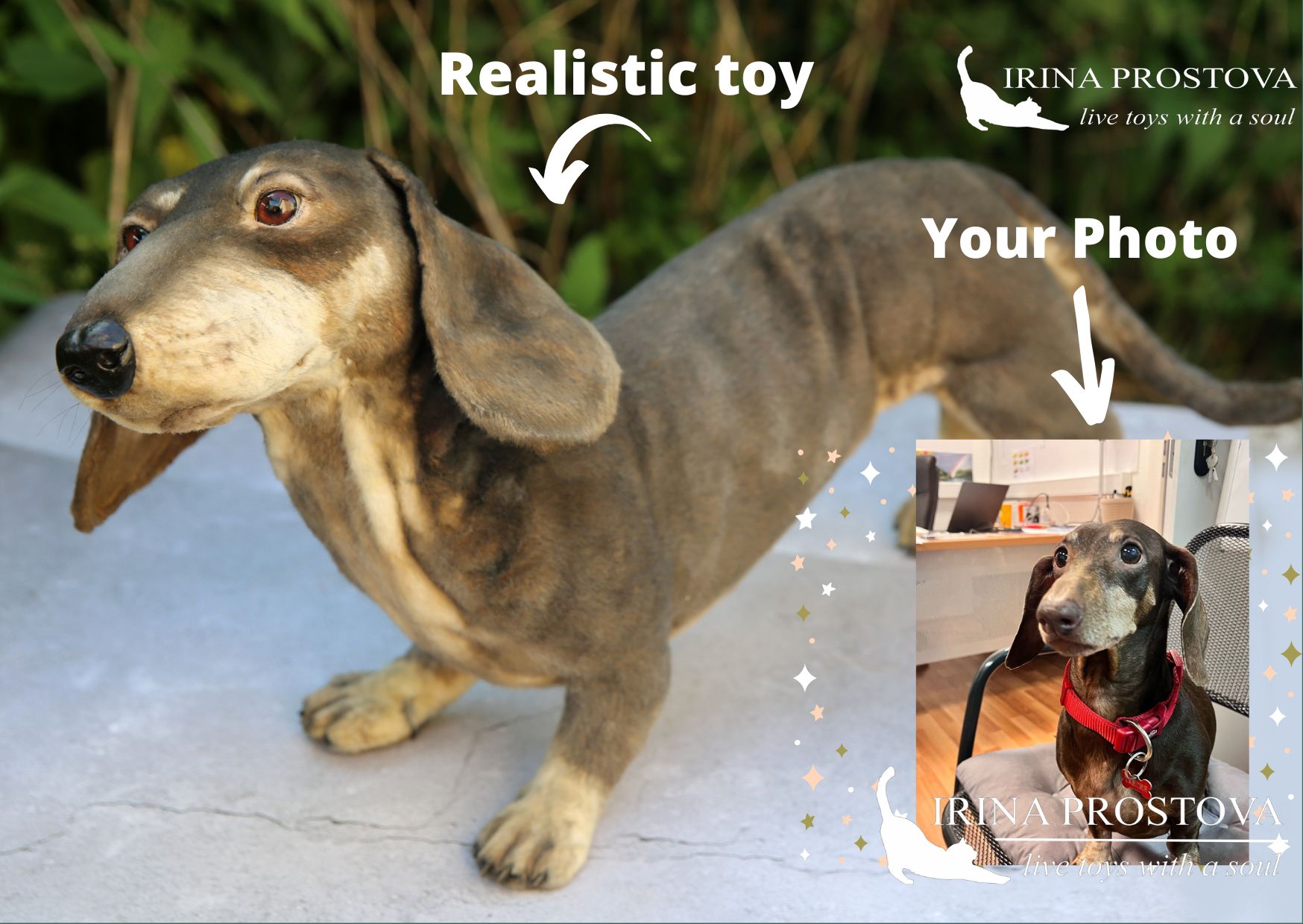 Dachshund Dog Puppet True to Life Look Soft Plush Animal Learning