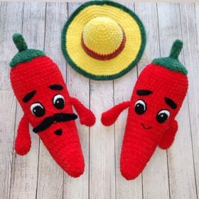 Crochet Hot chili pepper pattern