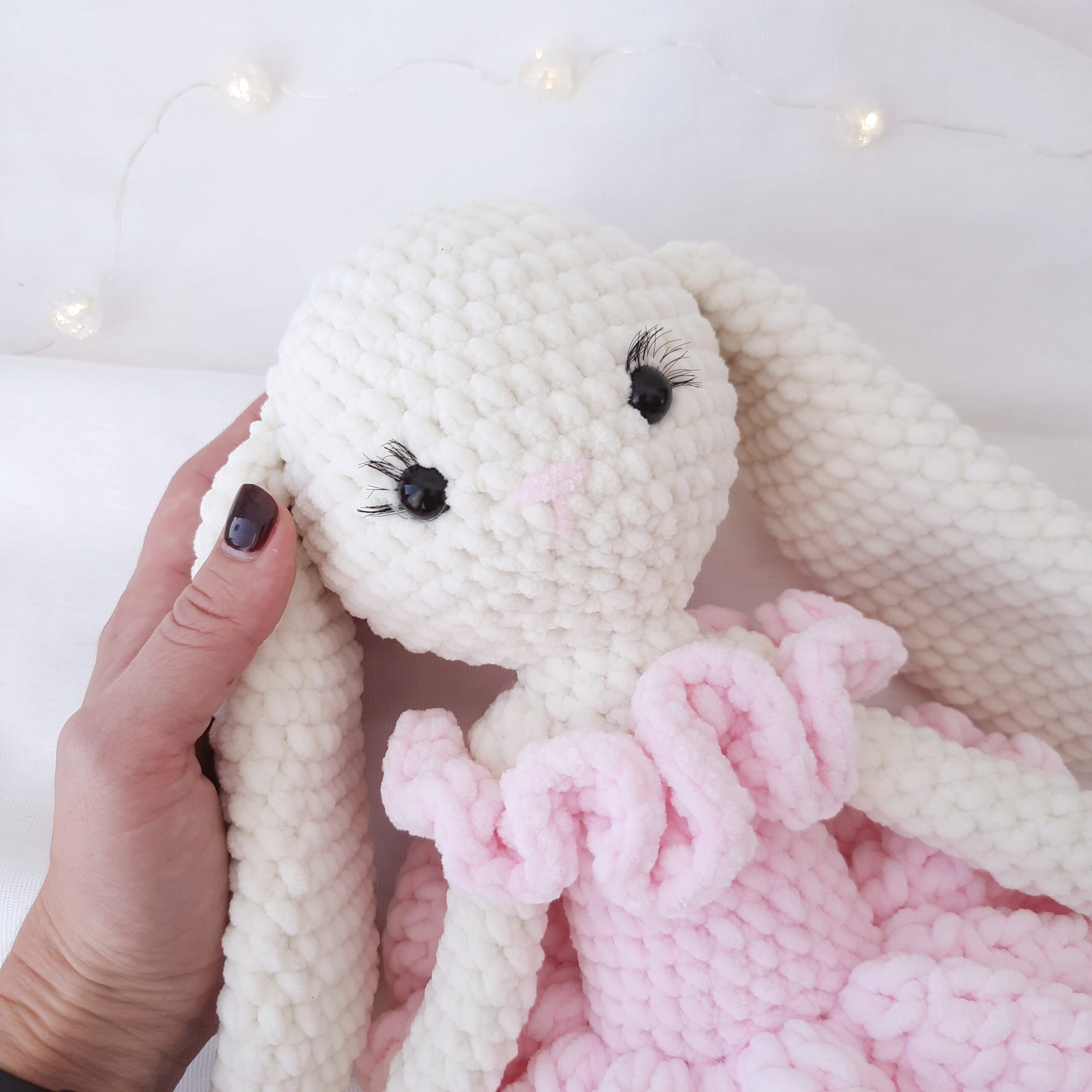 Bébé Crochet Lapin En Peluche Jouets Coton Doux Tricoté Peluche Lapin  Poupée Mini Kawaii Poupée Câline Pour Nouveau-Né Jouet éducatif précoce