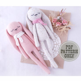 Amigurumi bunny toy crochet PATTERN for scandinavian nursery