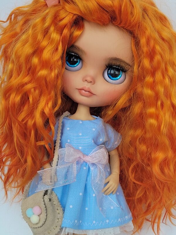 Custom Blythe Doll, Custom Doll, Blythe Doll, Doll Ooak, Art Doll, Blythe Girl, Cute Dolls, Body Tan, Mohair Hair
