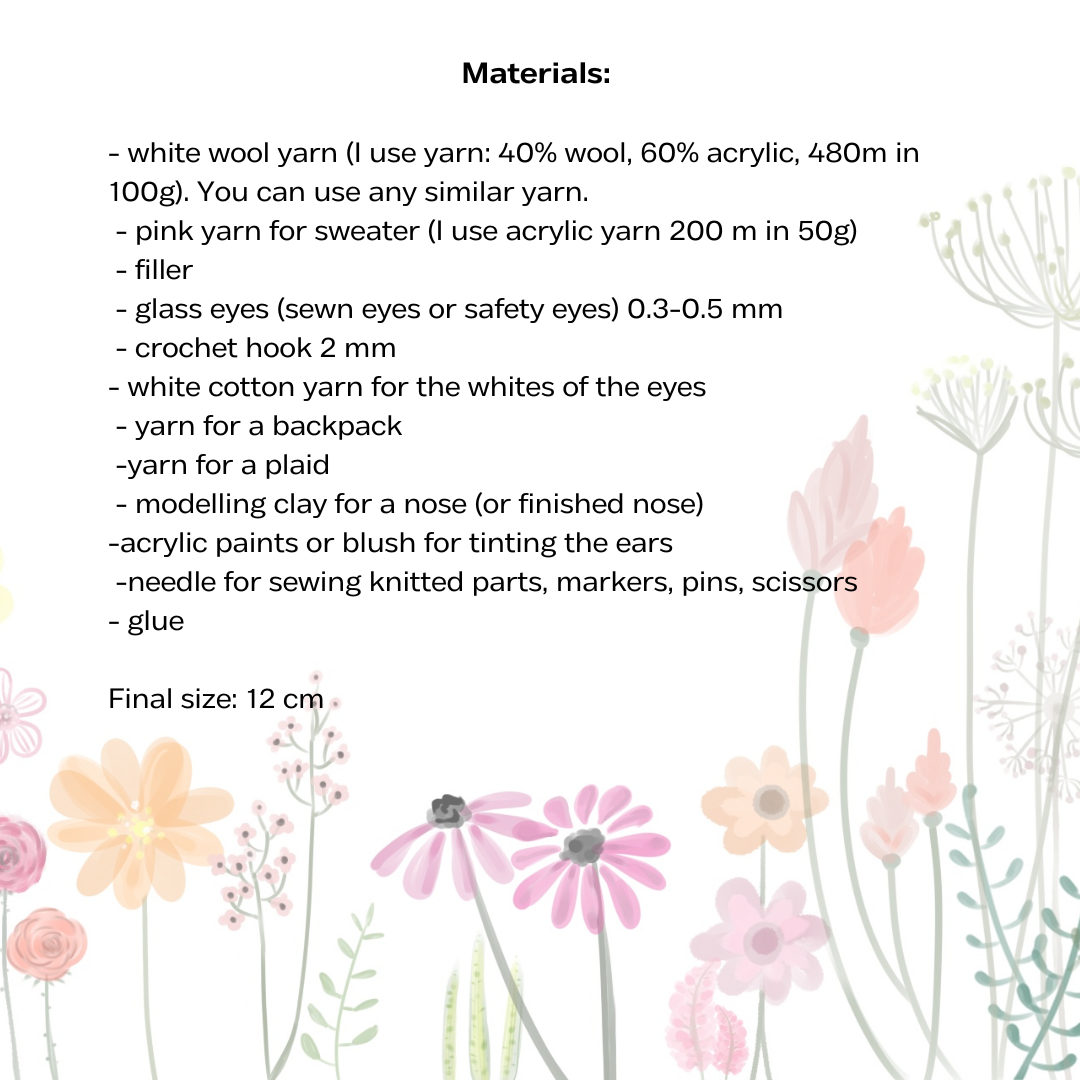 Crochet pattern mouse PDF Digital product 1 4