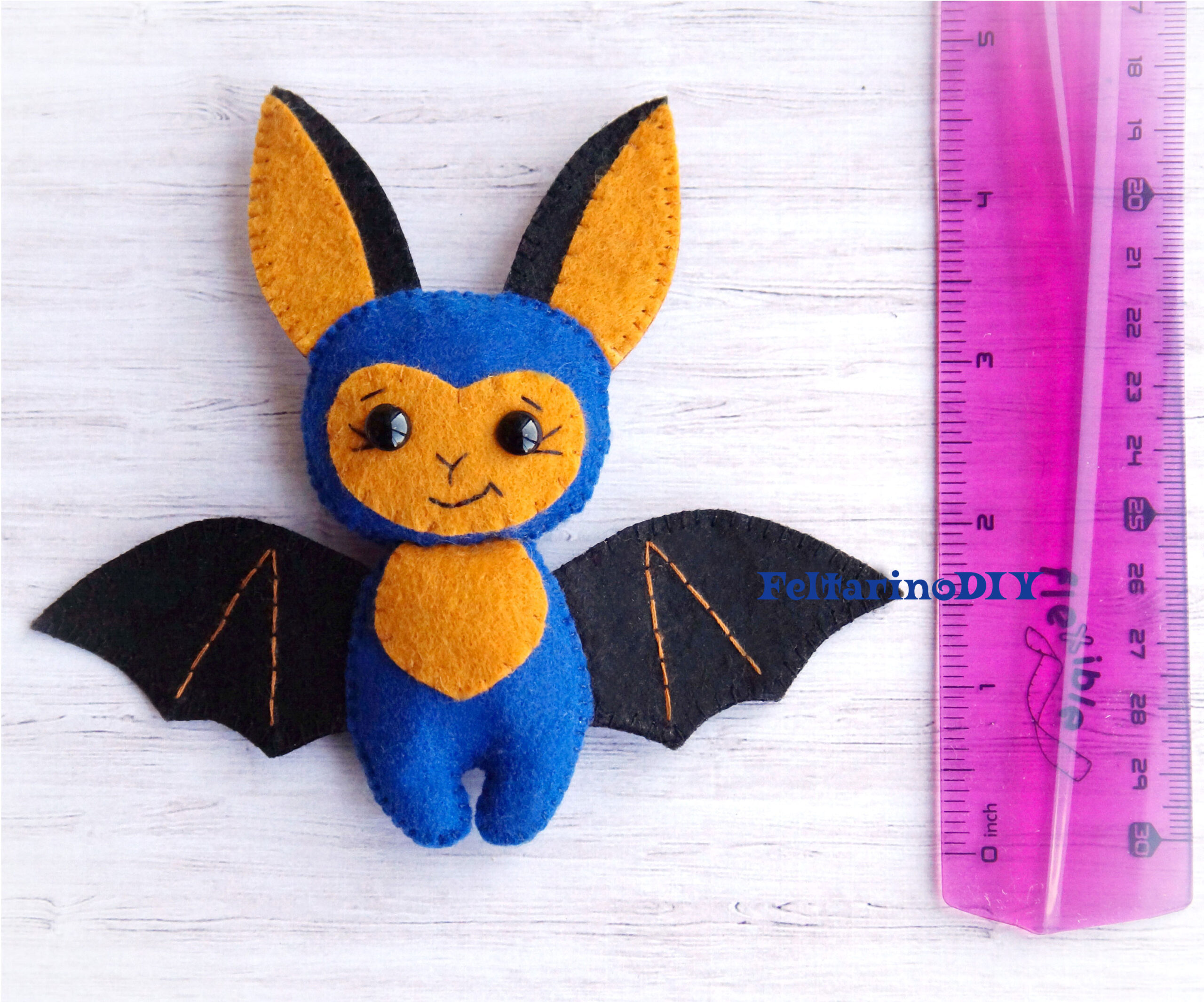 Halloween ornaments patterns, Felt Halloween gift bat pattern 5 BB10 scaled