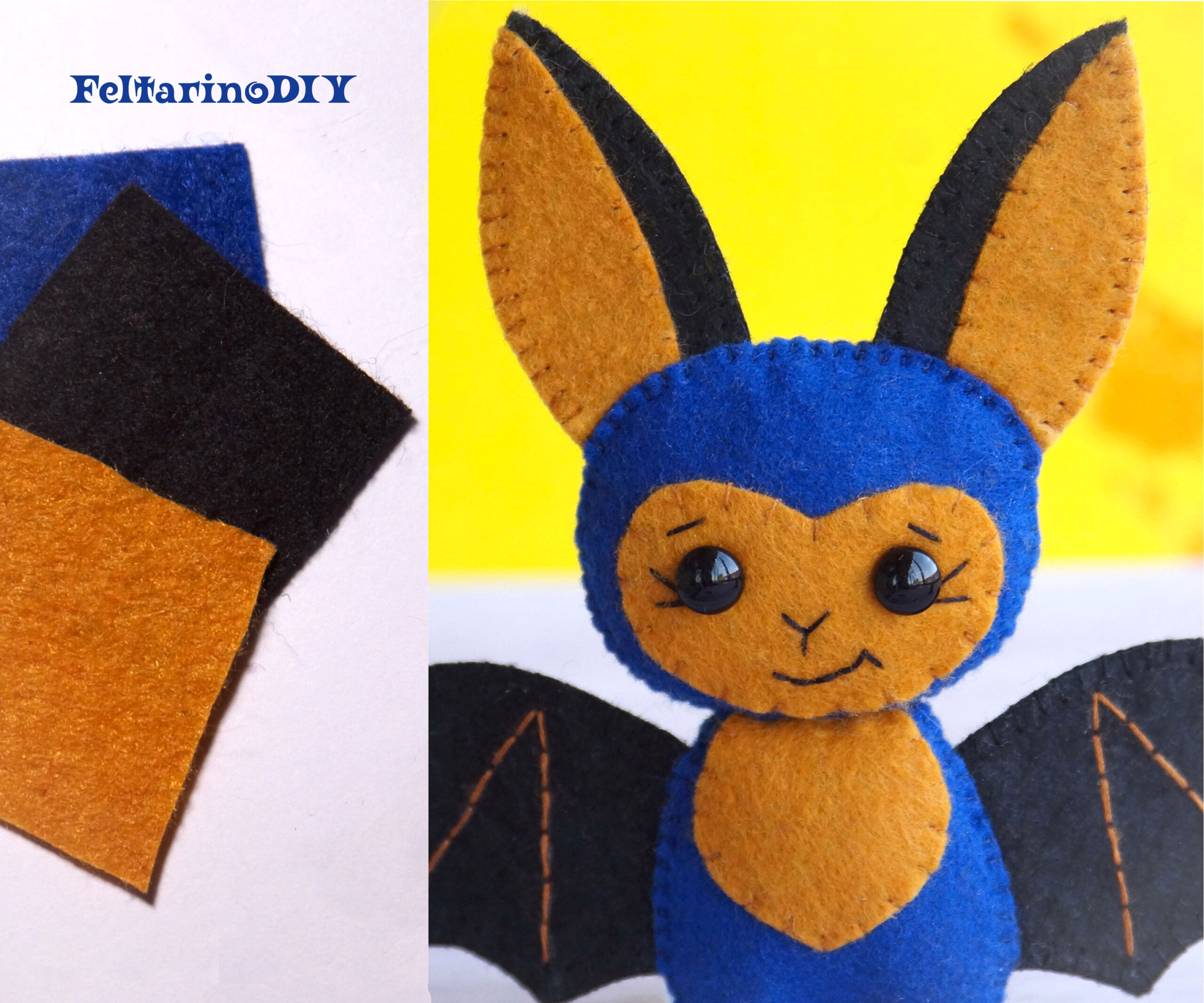 Halloween ornaments patterns, Felt Halloween gift bat pattern 3 BB9 scaled