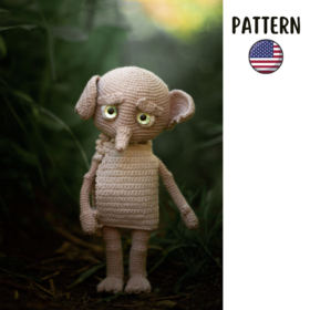 Amigurumi cute elf crochet pattern, doll pdf English tutorial