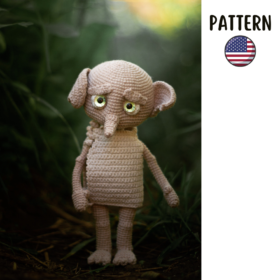 Amigurumi elfe mignon modèle de crochet, poupée pdf anglais tutoriel