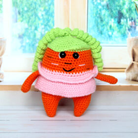Unusual toy carrot decor crocheted amigurumi