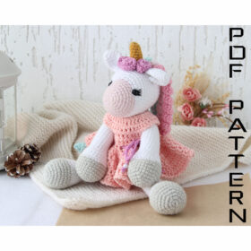 Amigurumi PATTERN stuffed Unicorn crochet animals