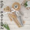 2in1 Amigurumi PATTERN mountain Lion and teddy Bear pattern