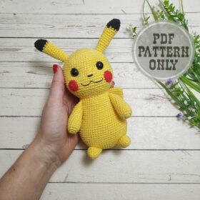 Plush Amigurumi PATTERN Pikachu Crochet decorations and birthday gifts