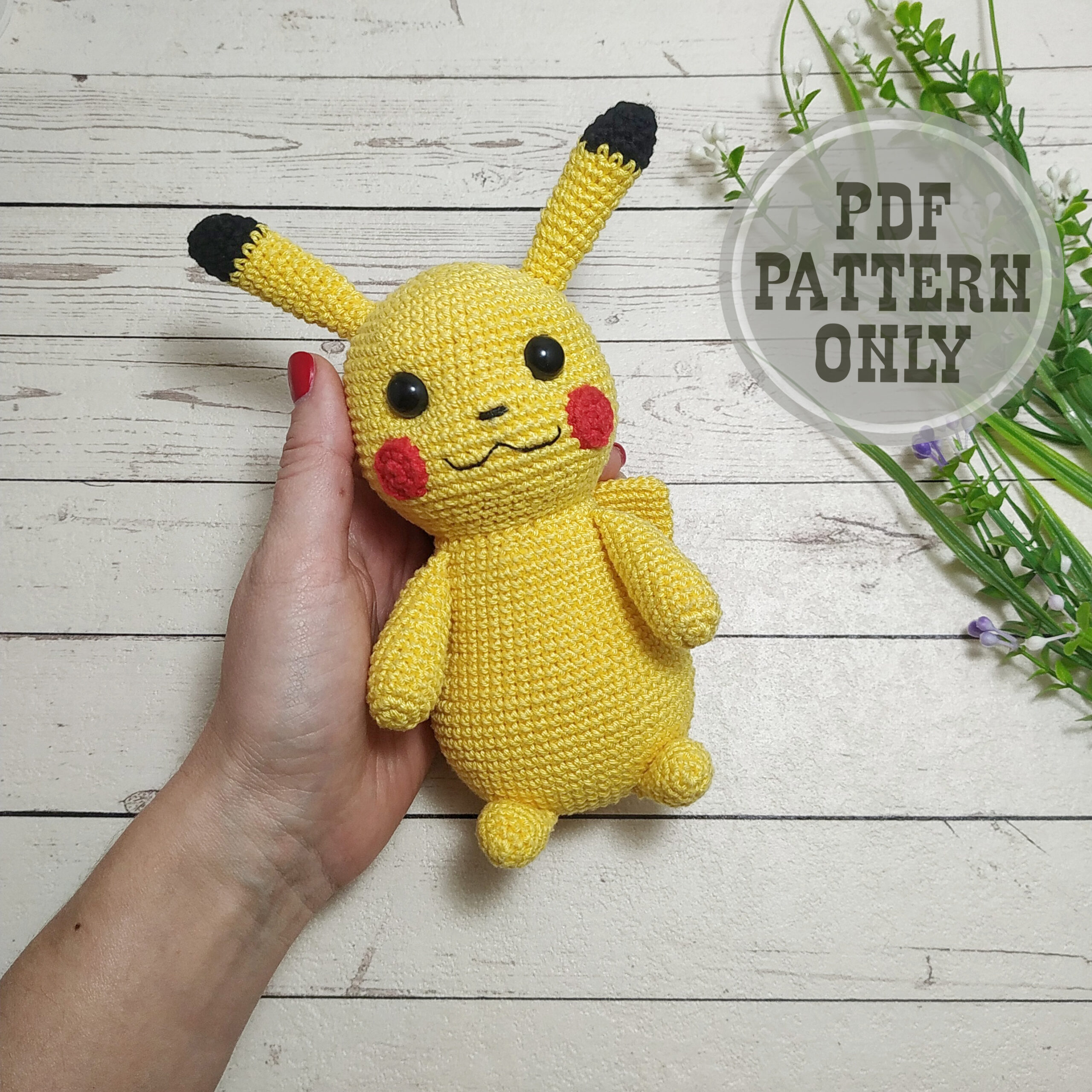 pikachu plush pattern