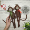 Monkey PATTERN amigurumi stuffed animal for safari nursery