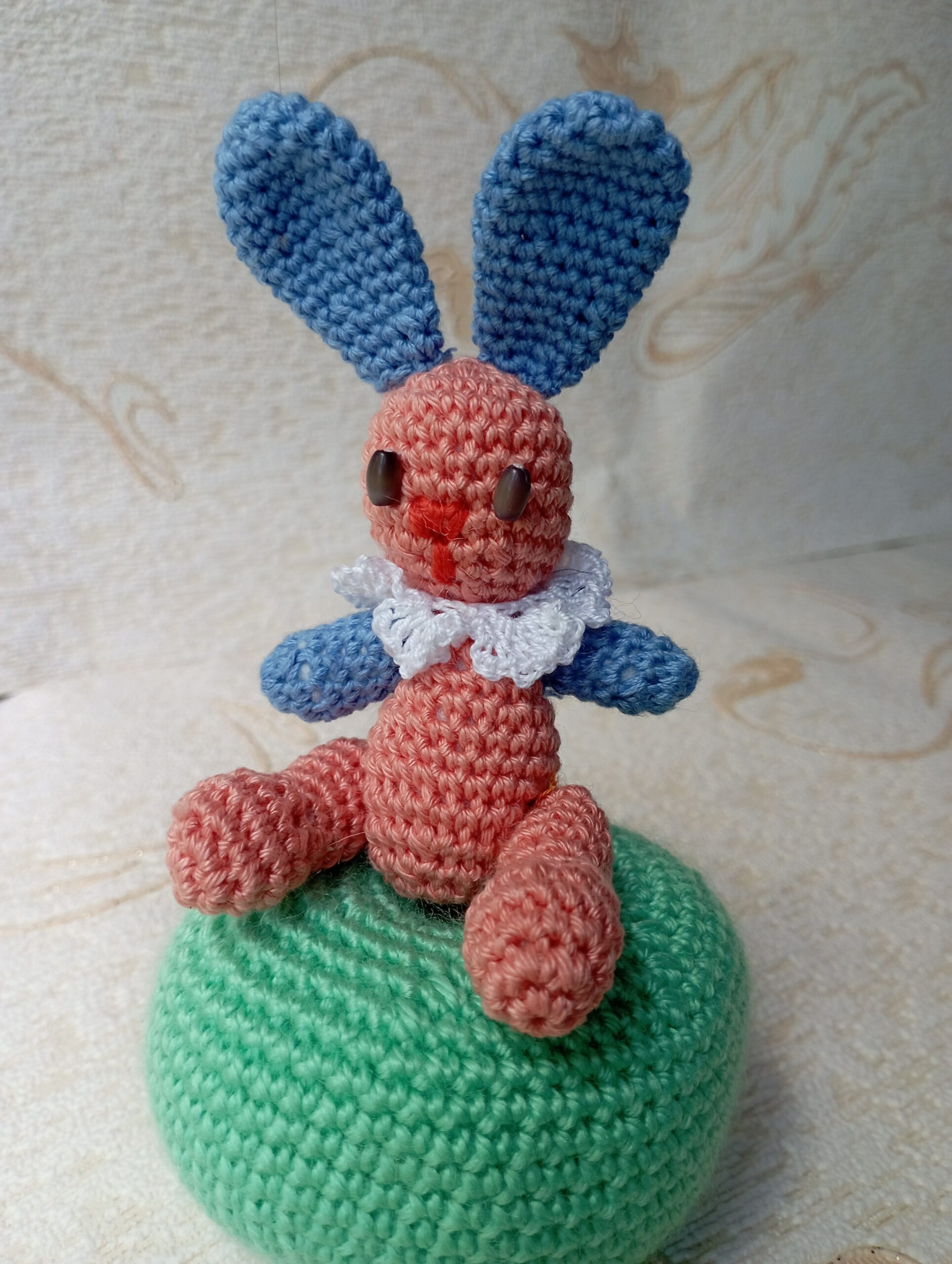 Knitted Tilda Hare is a very cute and funny toy for your b