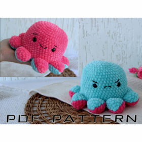 Amigurumi PATTERN Reversible plush Octopus