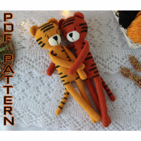 PATTERN Tiger amigurumi toy safari animal
