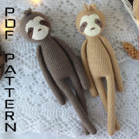 Sloth crochet PATTERN amigurumi tutorial toy