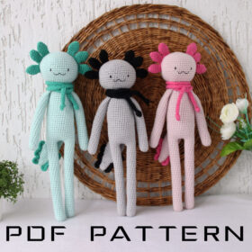 Axolotl Squishmallow Crochet Pattern PDF 