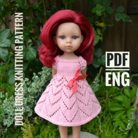 Modèle Pdf Robe rose pour poupée