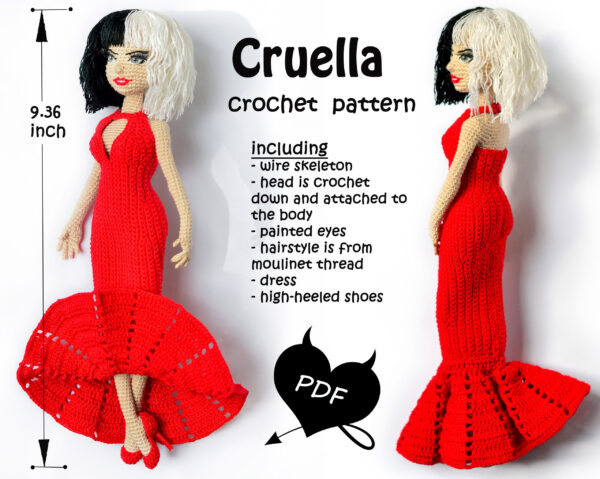 cruella crochet doll scaled