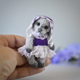 Miniature grey bunny
