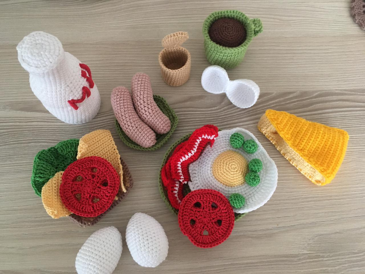 Crochet Bacon, Play English Breakfast, Pretend Play Food, Kids