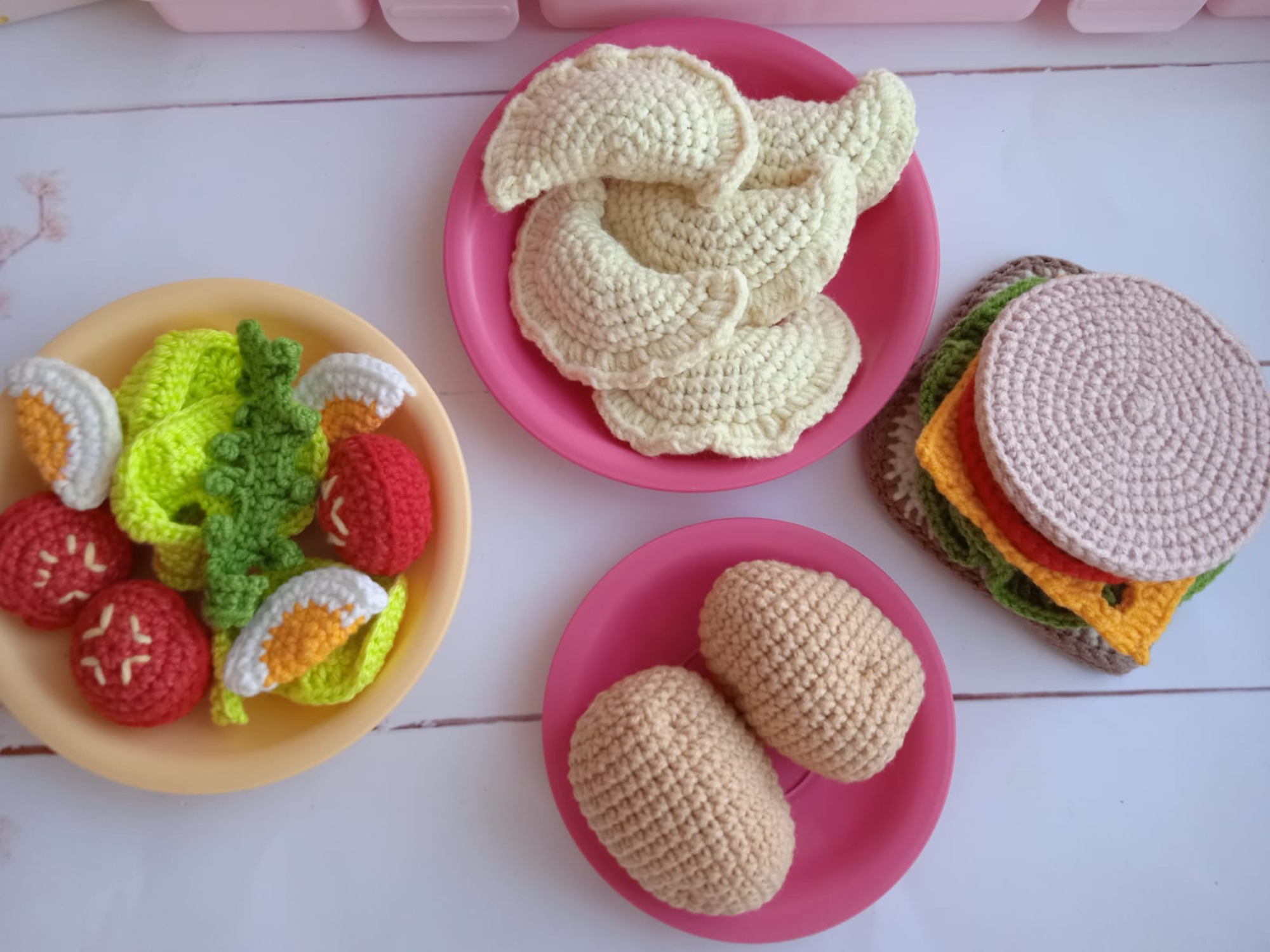 Crochet Taco, Pretend Play Food Set, for Kids Kitchen, Montessori Toys,  Miniature Food, Play Kitchen Accessories, Handmade Eco Toys 