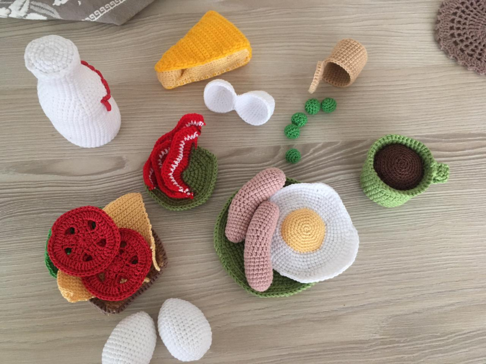 Crochet Bacon, Play English Breakfast, Pretend Play Food, Kids