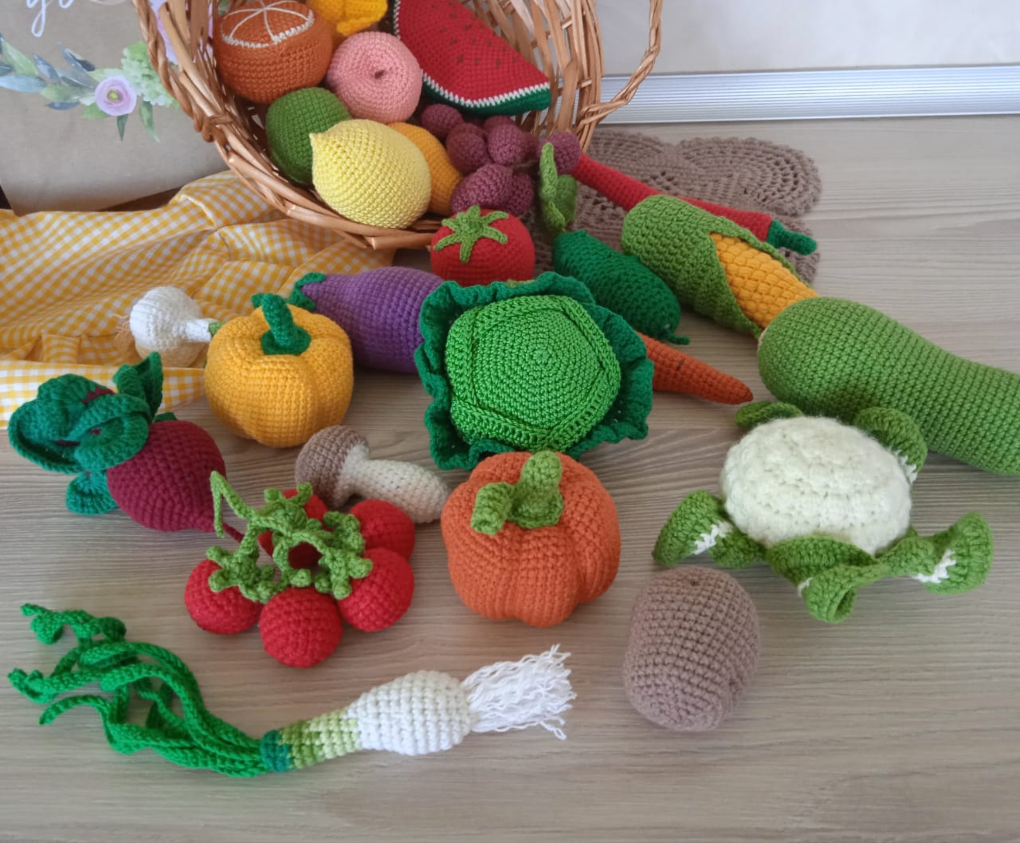 Crochet play food Toddler learning toy Monressori toys