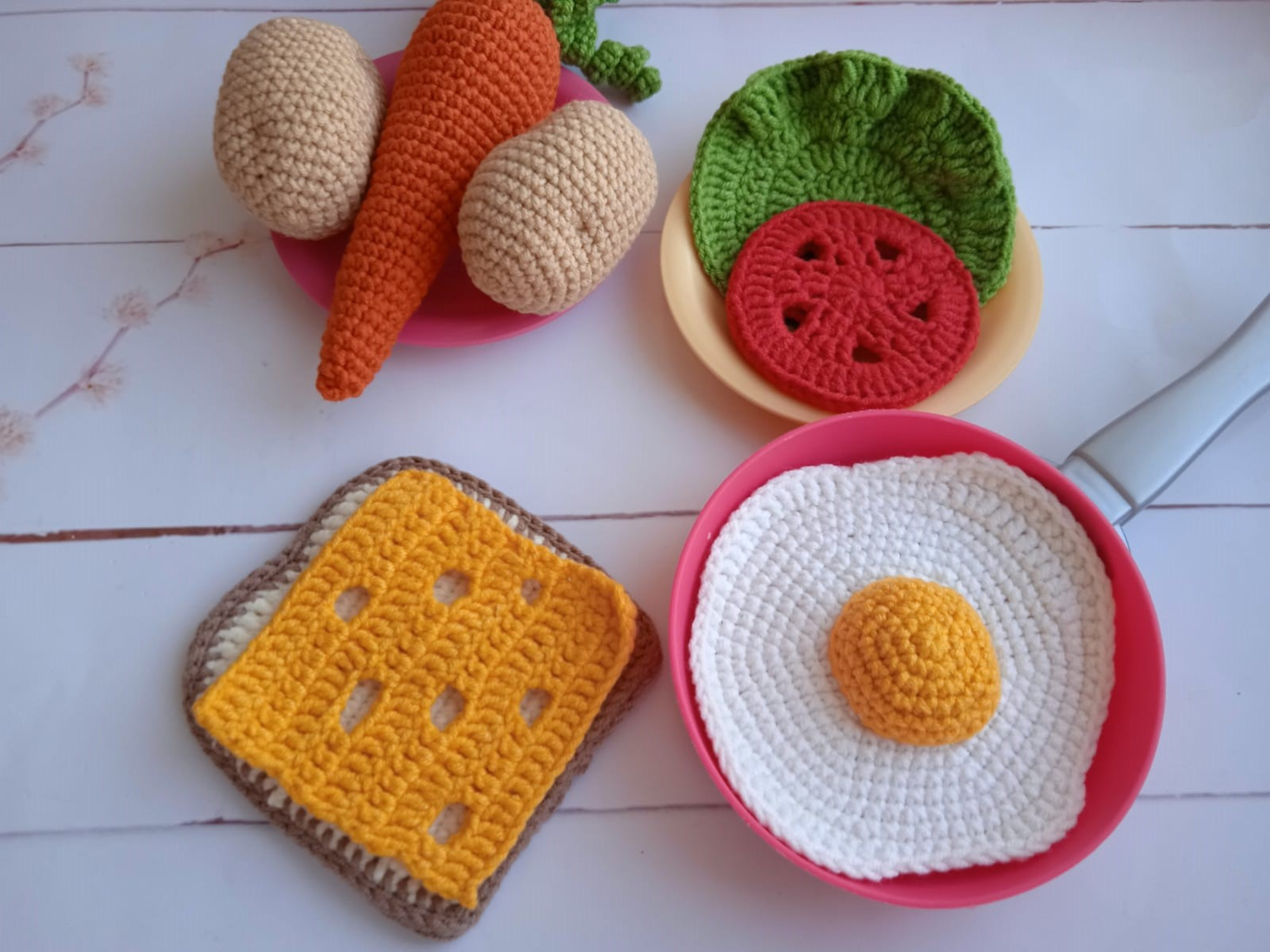 Crochet Taco, Pretend Play Food Set, for Kids Kitchen, Montessori Toys,  Miniature Food, Play Kitchen Accessories, Handmade Eco Toys 