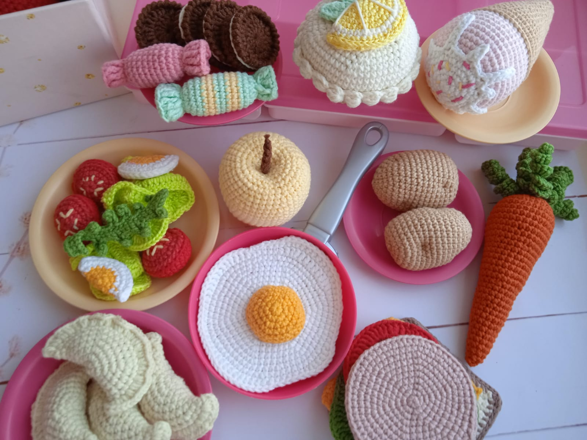 Crochet Taco, Pretend Play Food Set, for Kids Kitchen, Montessori Toys,  Miniature Food, Play Kitchen Accessories, Handmade Eco Toys 