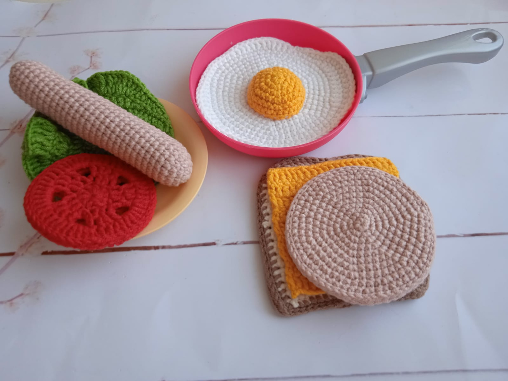 Crochet Taco, Pretend Play Food Set, for Kids Kitchen, Montessori Toys,  Miniature Food, Play Kitchen Accessories, Handmade Eco Toys 