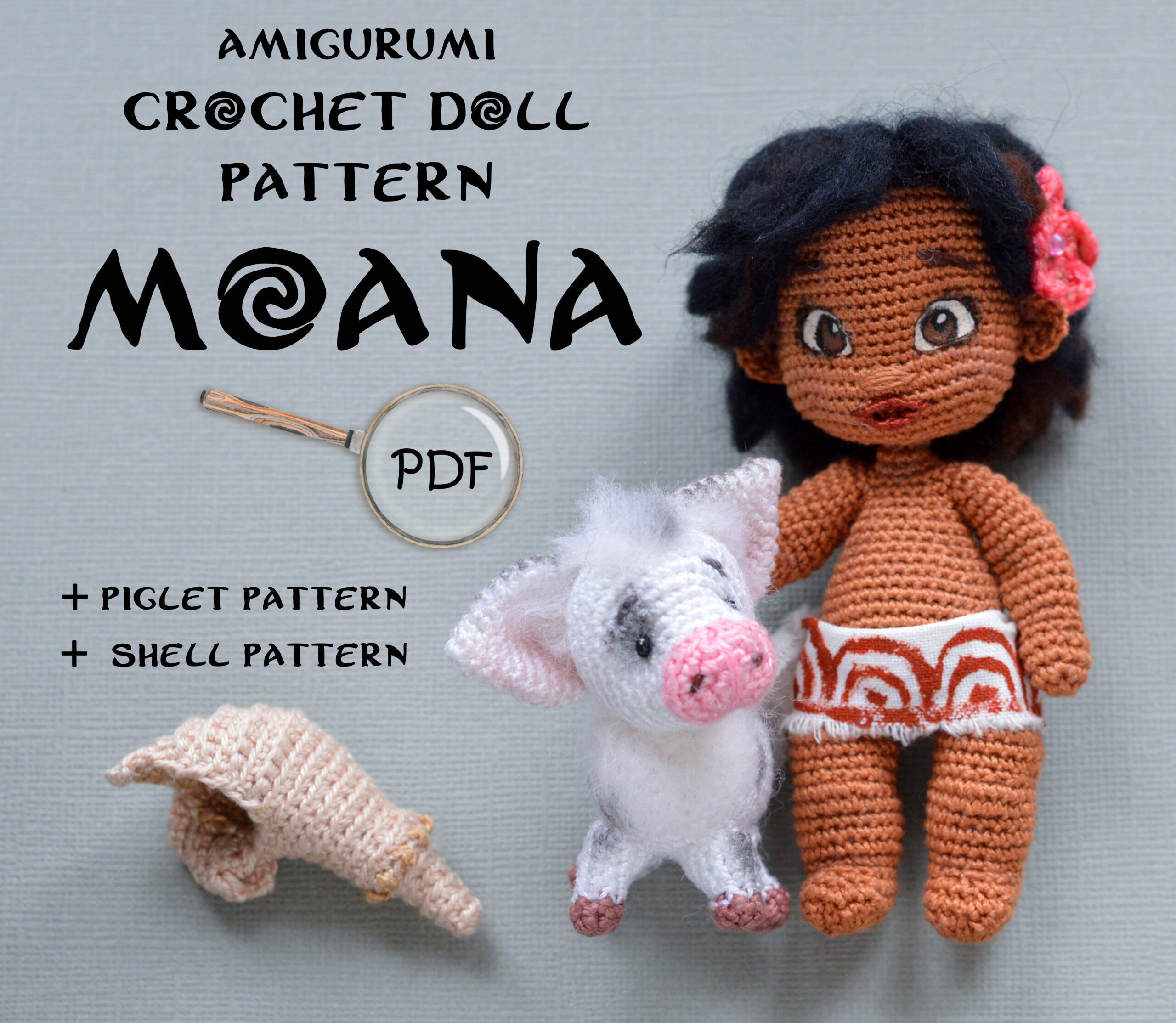 Moana doll crochet pattern - DailyDoll Shop