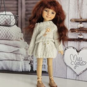 blue suit for doll 37 cm