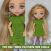 Knitting Pattern Dress for Barbie Extra Minis