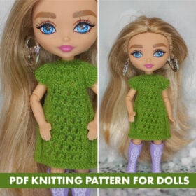 Patron à tricoter Robe pour Barbie Extra Minis
