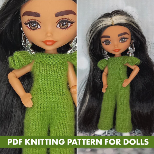 Knitting Pattern Romper for Barbie Extra Minis