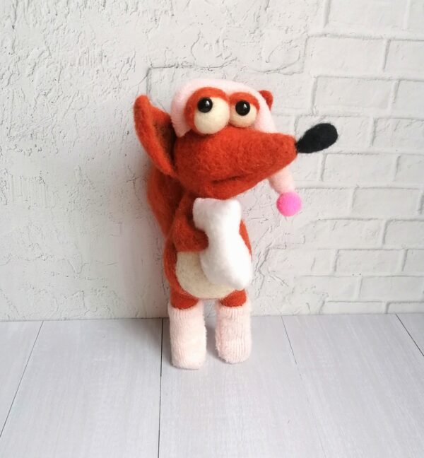 Felted fox toy