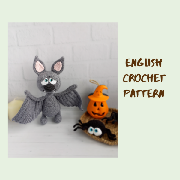 English pattern crochet Bat