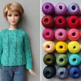 Knitted tights for dolls - DailyDoll Shop