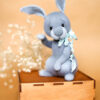 Crochet toy bunny, knitted amigurumi animal rabbit