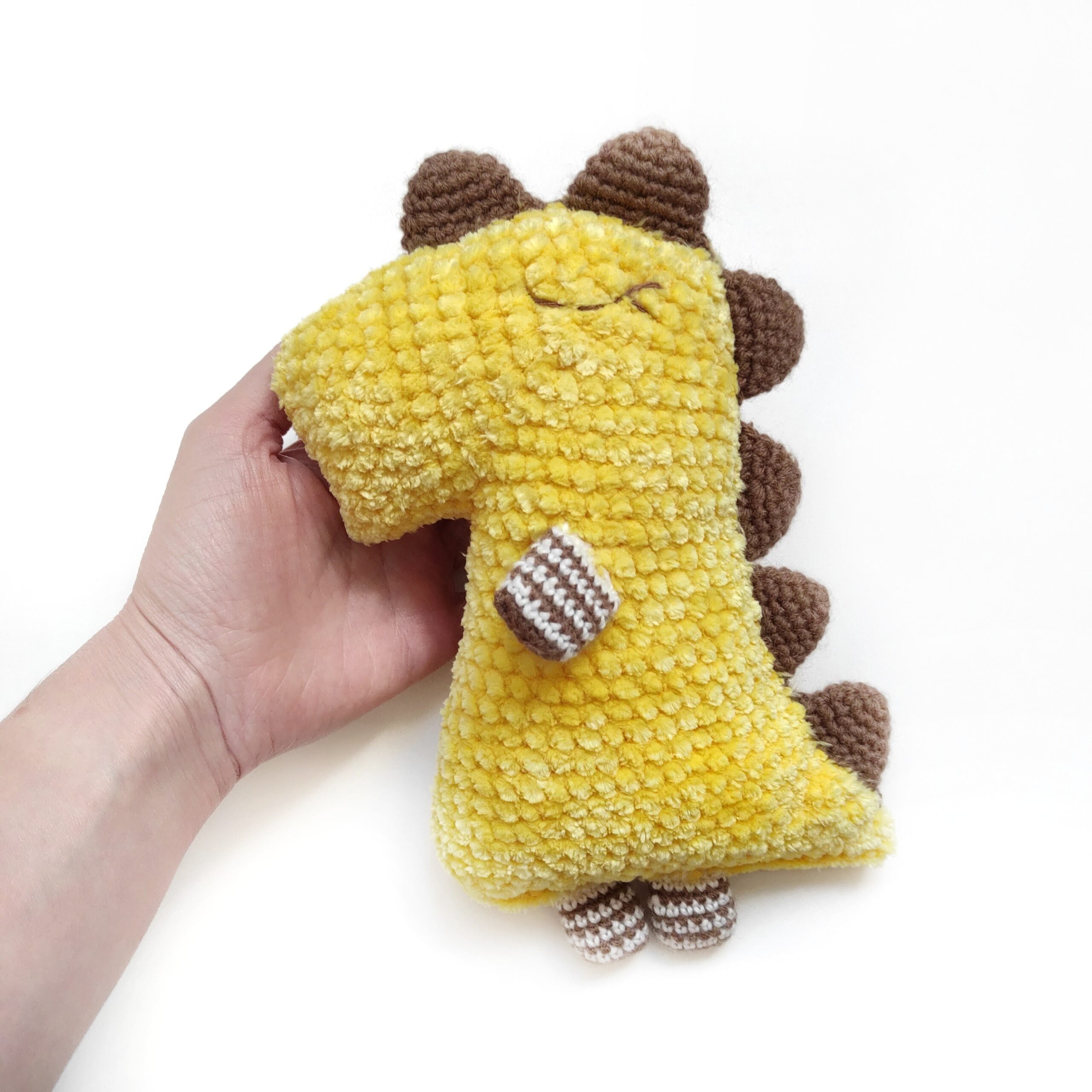 Plush dragon toy, sleep toy, yellow dragon toy 1 baby gift