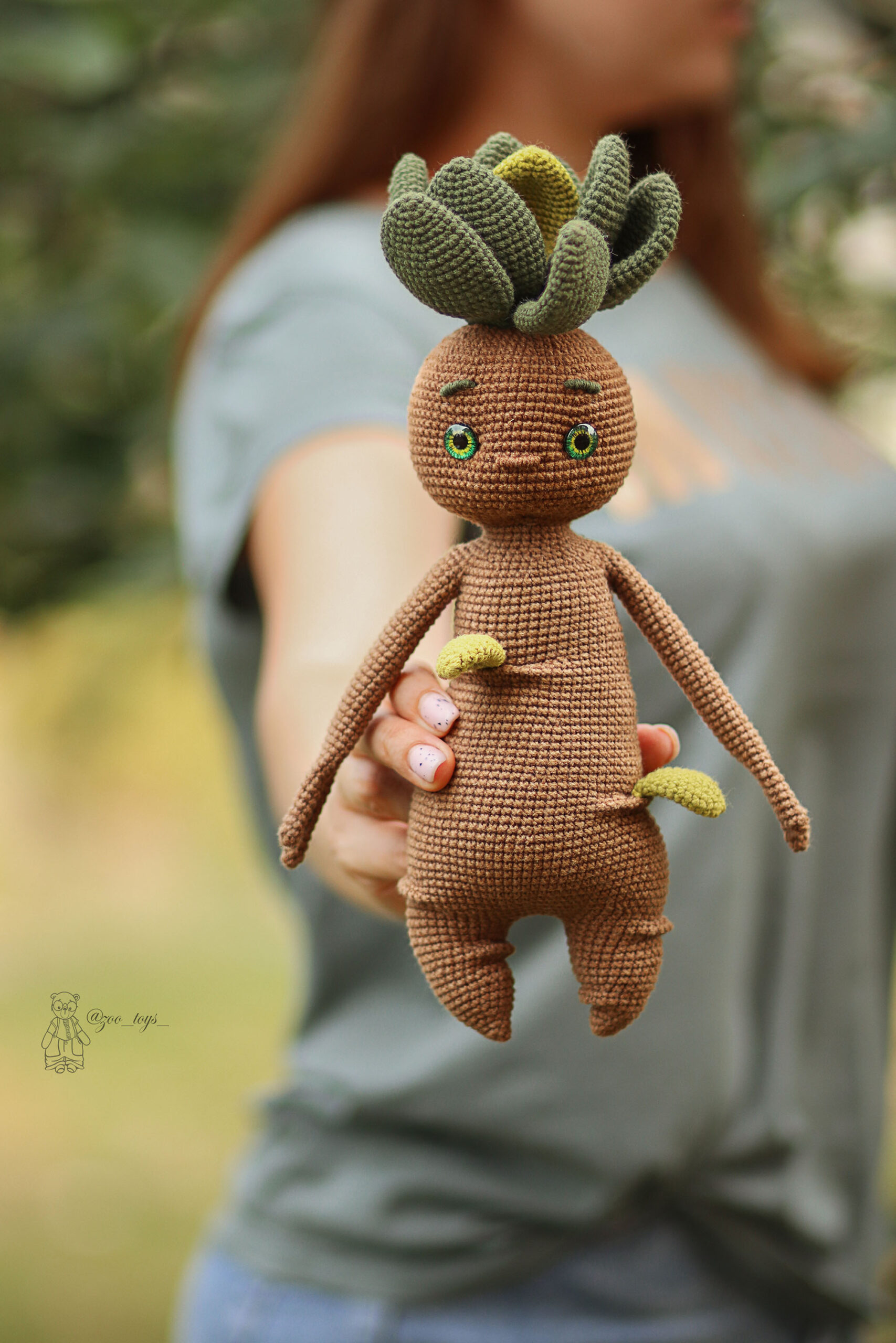 Crochet mandrake pattern. Monsters crochet pattern. Crochet screaming plant. 1 2 33 scaled