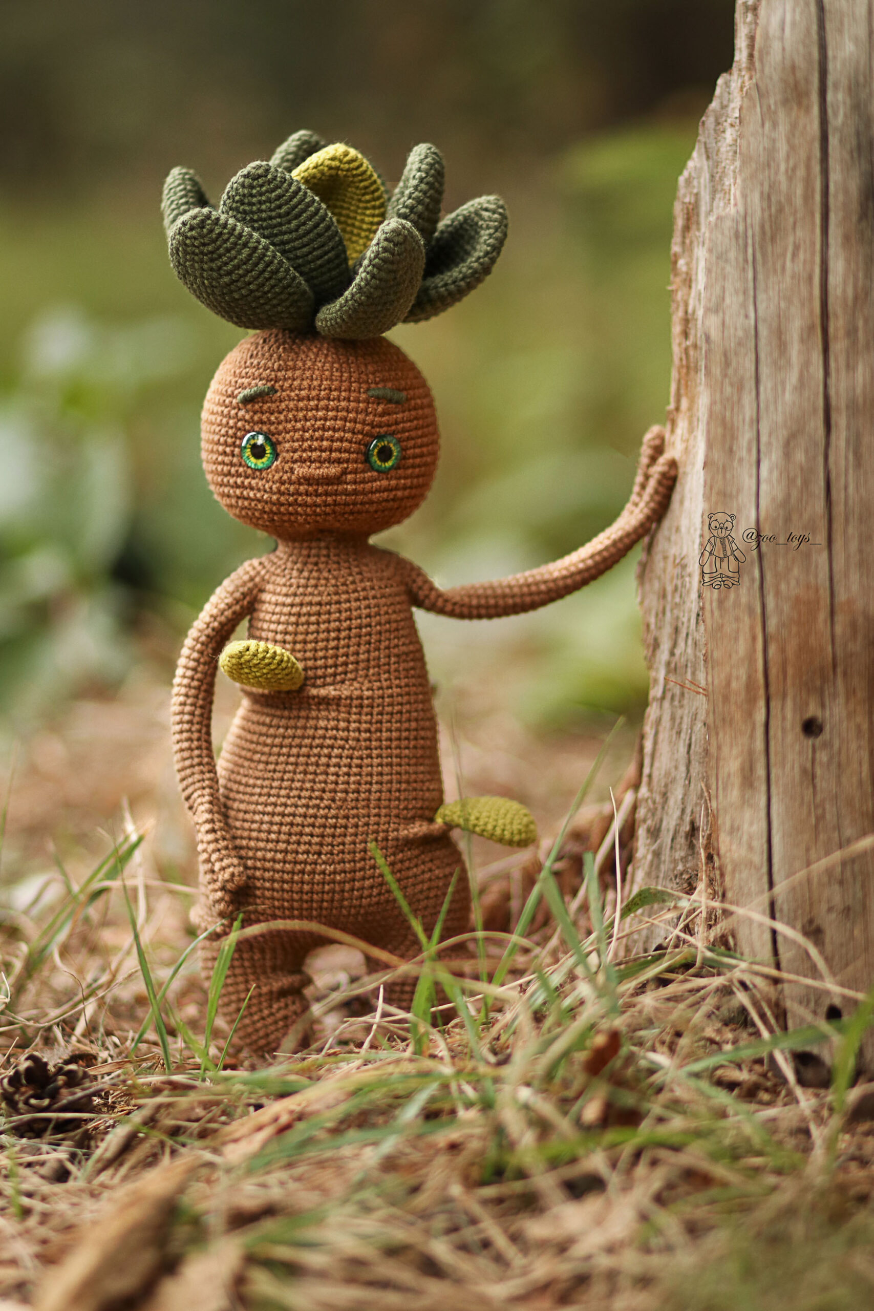 Crochet mandrake pattern. Monsters crochet pattern. Crochet screaming plant. 5 6 22 scaled