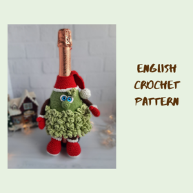English crochet pattern Sparkling wine bottle cap