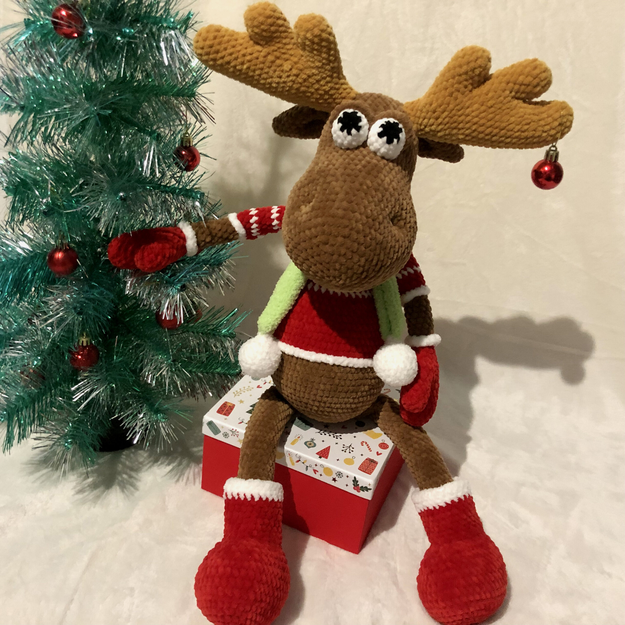 Christmas moose, soft toy, christmas decor - DailyDoll Shop