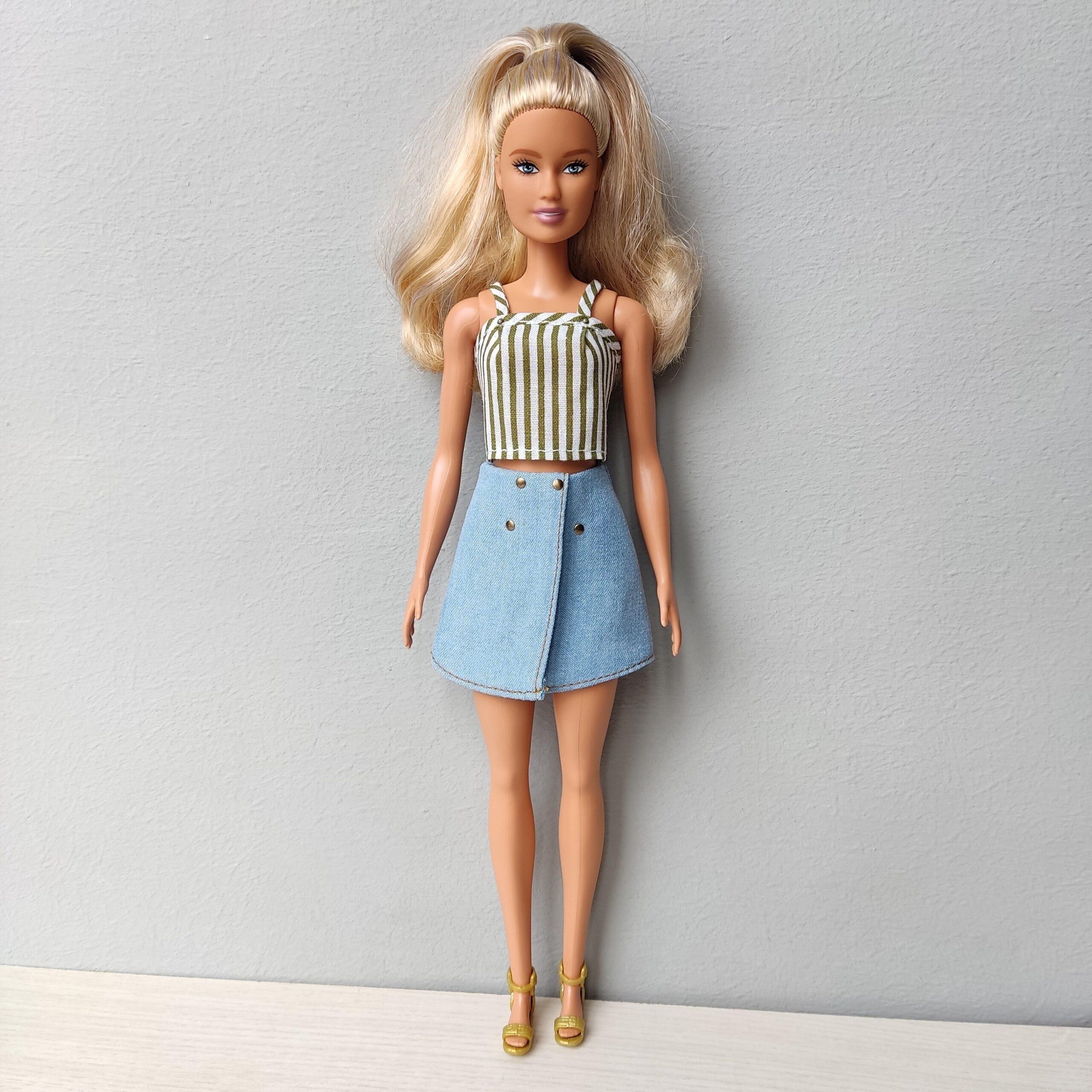 barbie denim skirt