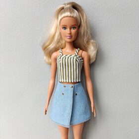 Denim skirt for Barbie